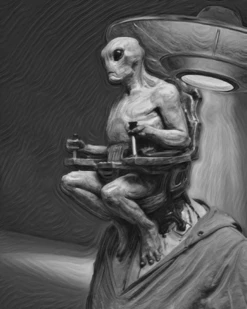 Alien Mind Control Poster -Halloween Costumes Store AlienMindControlBlackandWhiteHiRes clipped rev 1