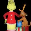 Airblown Grinch & Max With Presents Inflatable Scene - Dr. Seuss -Halloween Costumes Store airblown grinch max with presents inflatable scene dr seuss 15813479923760