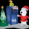 Airblown Snoopy & Woodstock With Mailbox Inflatable Scene - Peanuts -Halloween Costumes Store airblown snoopy woodstock with mailbox inflatable scene peanuts 28745591128112
