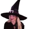 "Black Pleated Velour Witch" Halloween Costume Hat -Halloween Costumes Store black pleated velour witch halloween costume hat 8179653569
