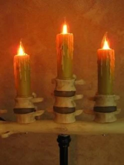 "Candelabra Table Top Halloween Prop W/ 5 Flicker Candles" Haunted House Lighting -Halloween Costumes Store candelabra table top halloween prop w 5 flicker candles haunted house lighting 23614436609