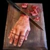 "Cutting Board With Magnetic Fingers" Human Body Part Halloween Prop -Halloween Costumes Store cutting board with magnetic fingers human body part halloween prop 31359092949040