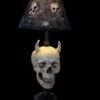 "Desk Lamp With Devil Skull And Bone Shade" Haunted House Lighting -Halloween Costumes Store desk lamp with devil skull and bone shade haunted house lighting 14327134126128