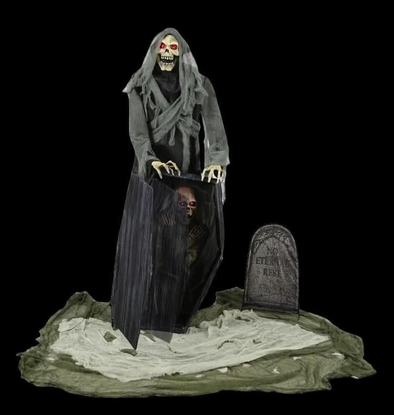 "Graveyard Reaper" Electric Animated Halloween Prop 3 "Graveyard Reaper" Electric Animated Halloween Prop