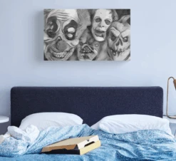 Horror Faces Canvas Print -Halloween Costumes Store horror faces canvas print 29934383628336