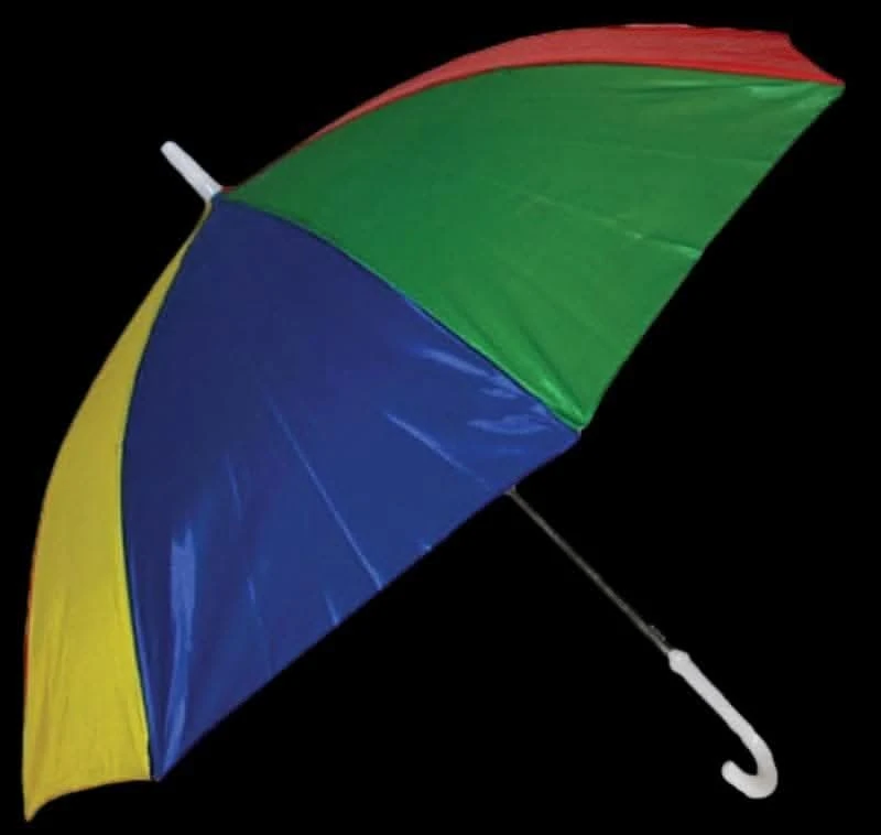"Rainbow Clown Umbrella - 24 Inch" Halloween Costume Accessory 3 "Rainbow Clown Umbrella - 24 Inch" Halloween Costume Accessory