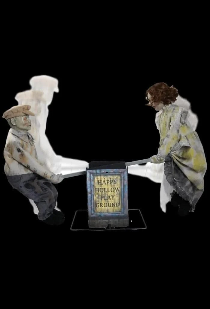 "See Saw Dolls Playground" Electric Animated Halloween Prop 3 "See Saw Dolls Playground" Electric Animated Halloween Prop