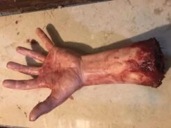 "Severed Left Male Hand - Silicone" Human Body Part Halloween Prop -Halloween Costumes Store severed left male hand silicone human body part halloween prop 11943713144880