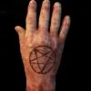 "Severed Male Hand With Pentagram - Silicone" Human Body Part Halloween Prop -Halloween Costumes Store severed male hand with pentagram silicone human body part halloween prop 11948608815152
