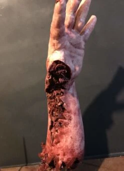 "Shark Bite Silicone Arm" Bloody Body Part Prop -Halloween Costumes Store shark bite silicone arm bloody body part prop 11943702888496
