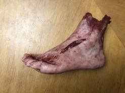 "Silicone Severed Left Female Foot" Body Parts Halloween Prop -Halloween Costumes Store silicone severed left female foot body parts halloween prop 11943768850480