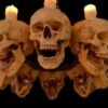 "Skull Chandelier With 8 Skulls And Flameless Candles" Haunted House Lighting 2 "Skull Chandelier With 8 Skulls And Flameless Candles" Haunted House Lighting -Halloween Costumes Store skull chandelier with 8 skulls and flameless candles haunted house lighting 14357430370352