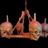 "Skull/Femur Bone Chandelier" Haunted House Lighting -Halloween Costumes Store skull femur bone chandelier haunted house lighting 14320988586032