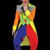 "Spanky Stripes Clown" Costume (Adult L) -Halloween Costumes Store spanky stripes clown value halloween costume adult l 14203801370672