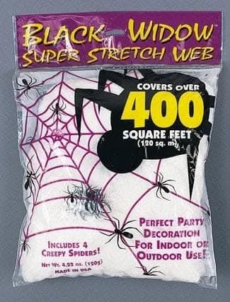 "Spider Web Bag - 400 Sqft" Haunted House Decoration 3 "Spider Web Bag - 400 Sqft" Haunted House Decoration