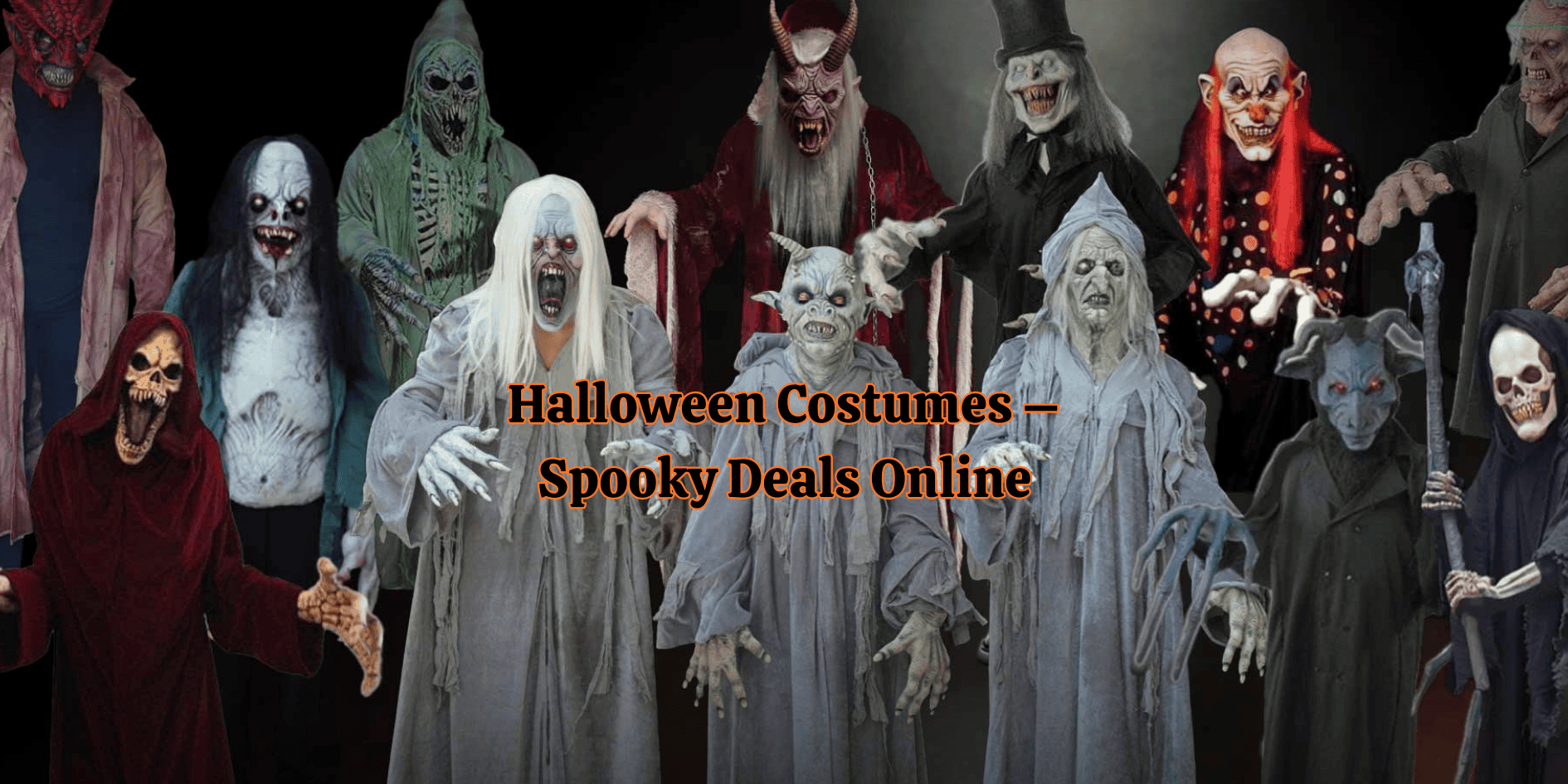 Halloween Costumes Store -Halloween Costumes Store Purple And Black Illustrative Happy Halloween Banner